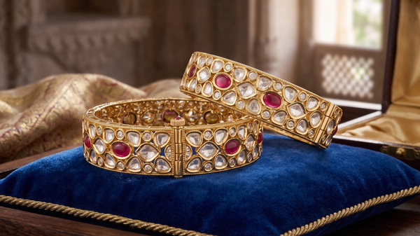 Royal Ruby Kundan Bangles