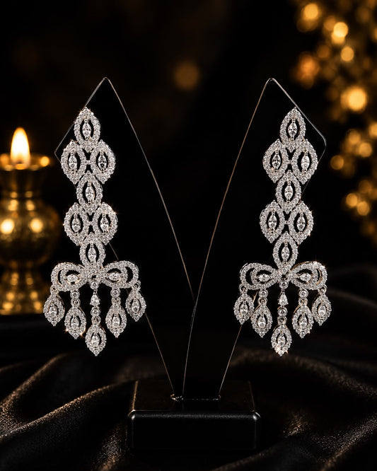 American Diamond Chandelier Earrings