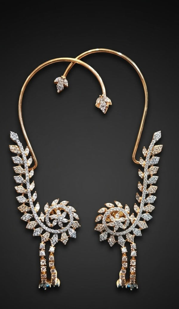 Designer Diamond Look Open Collar Necklace