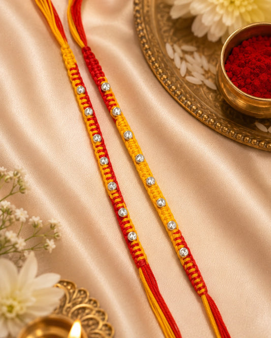 Minimal Crystal Thread Rakhi