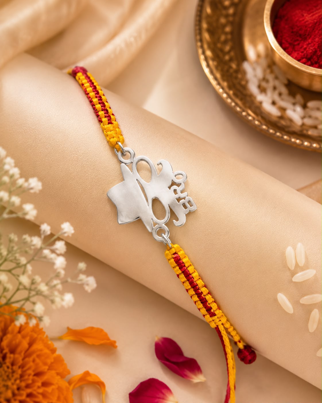Premium Silver Bro Rakhi