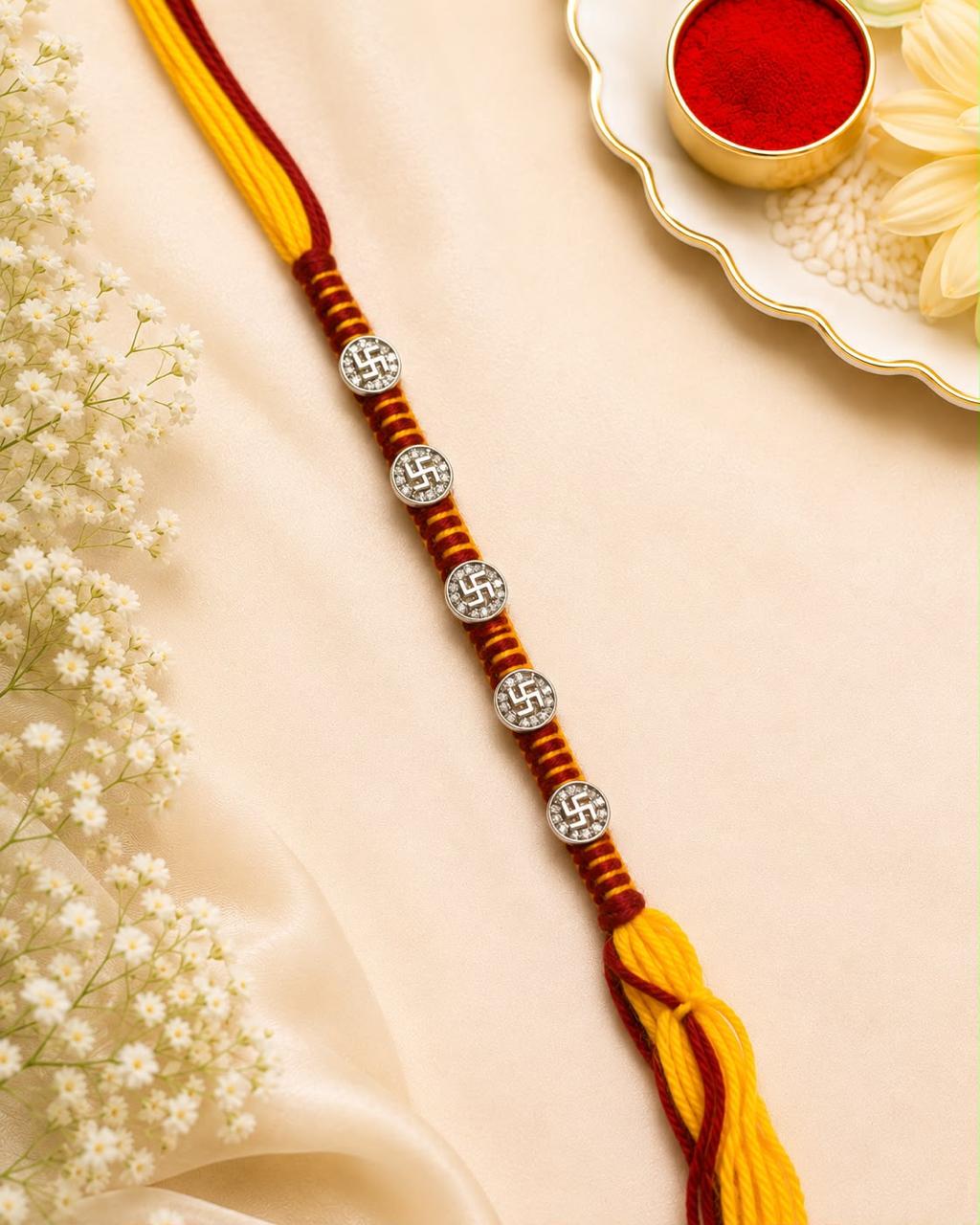 Premium Swastik Designer Rakhi for Brother
