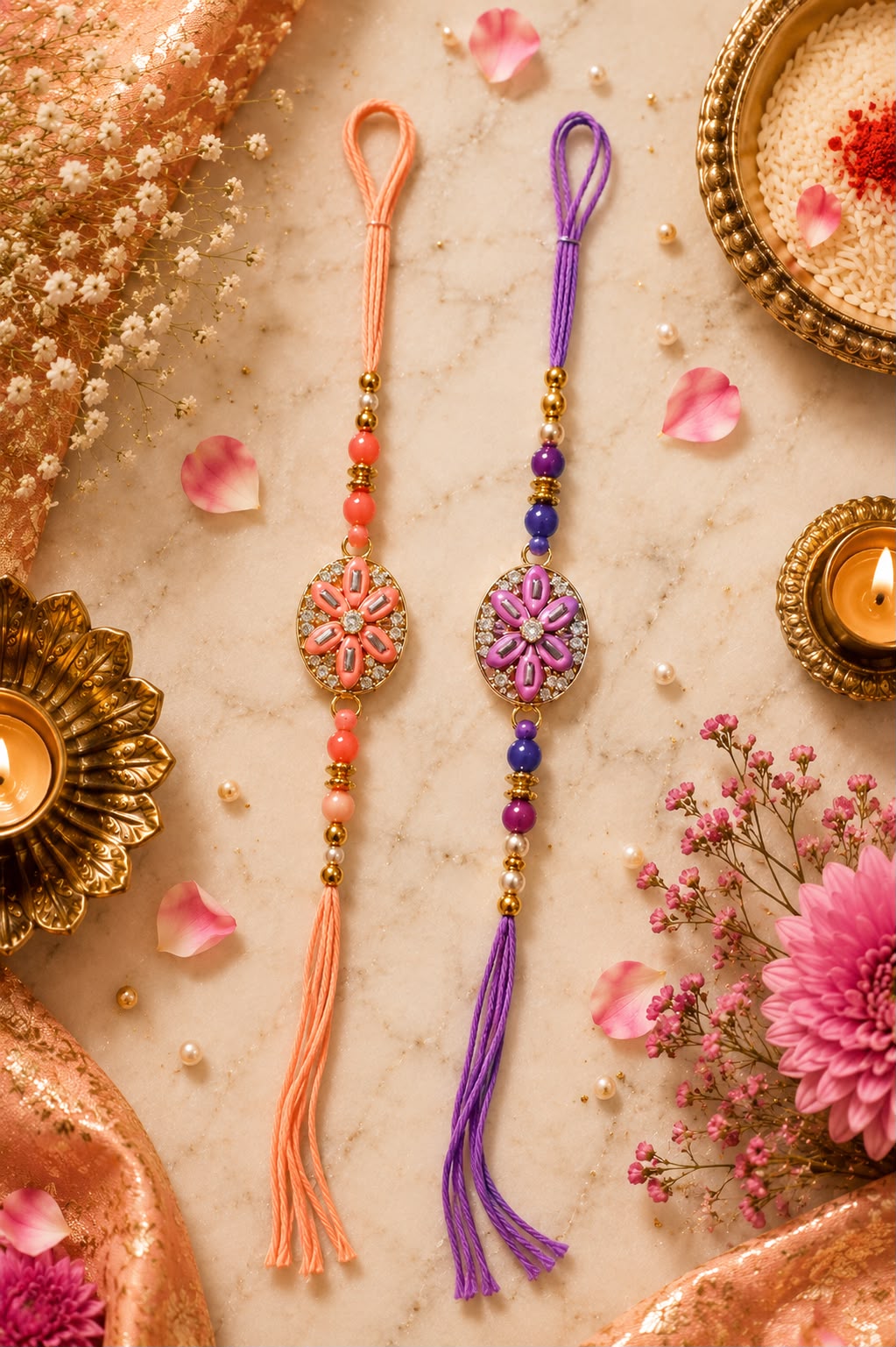Designer Rakhi Set of 2 for Brothers