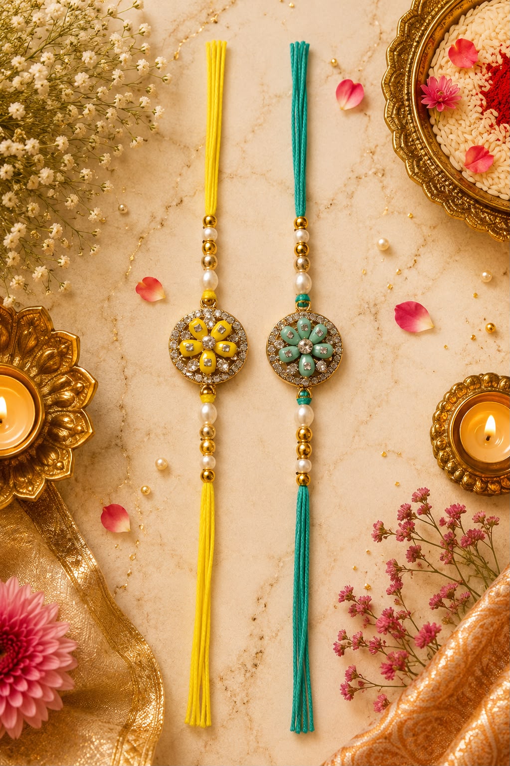 Designer Rakhi Set of 2 for Brothers