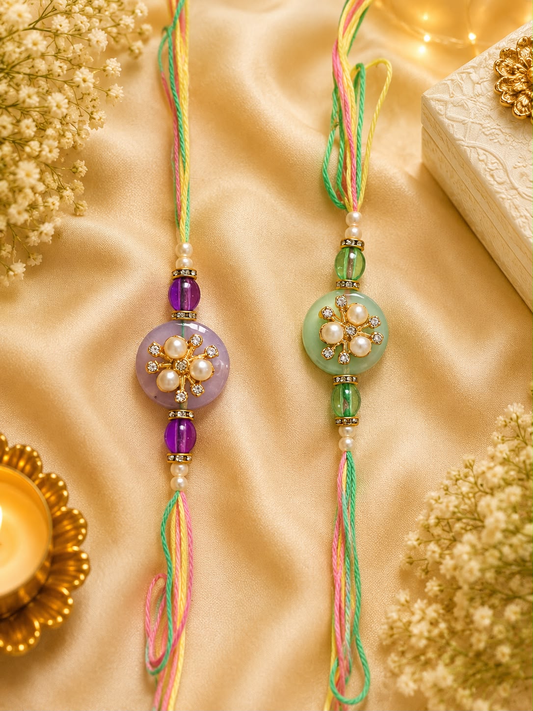 Designer Rakhi Set of 2 for Brothers