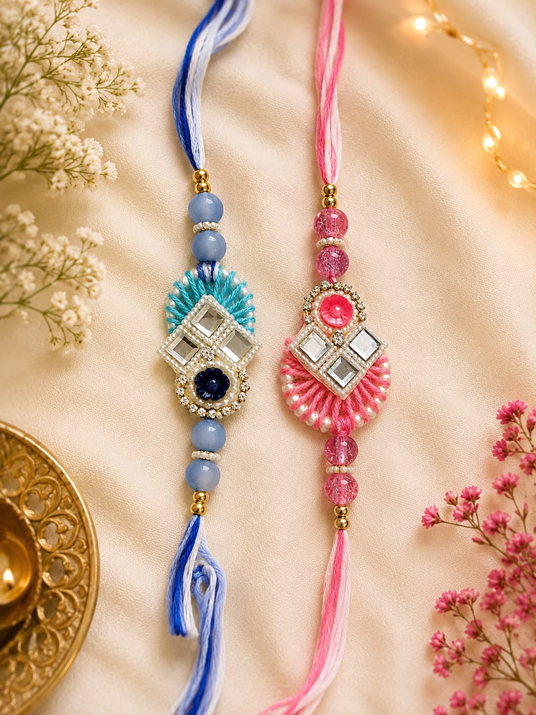 Designer Rakhi Set of 2 for Brothers