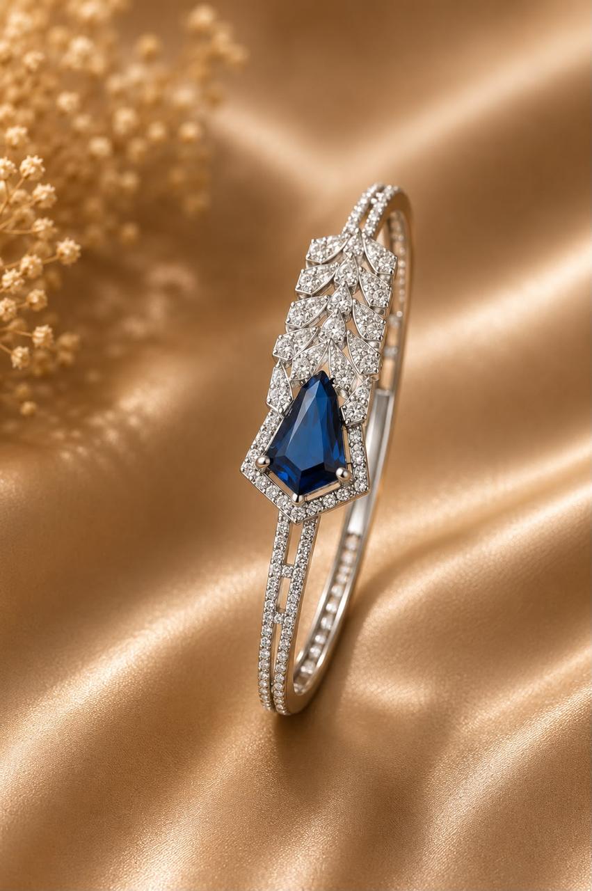 Royal Blue Sapphire CZ Bracelet for Women