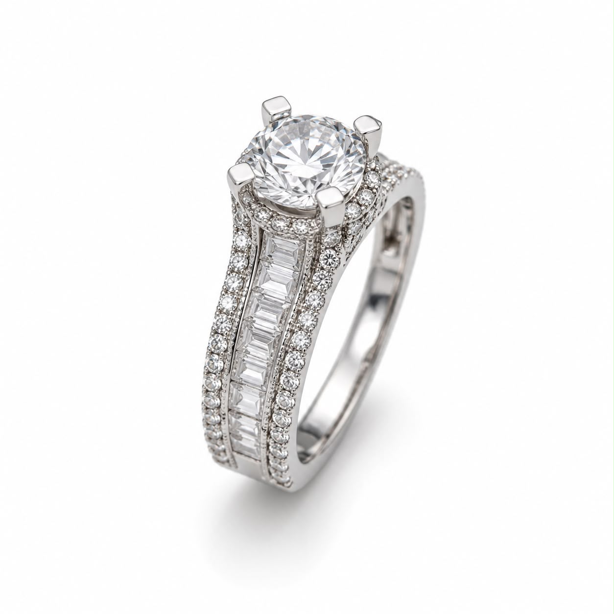 Classic Solitaire American Diamond Ring for Women